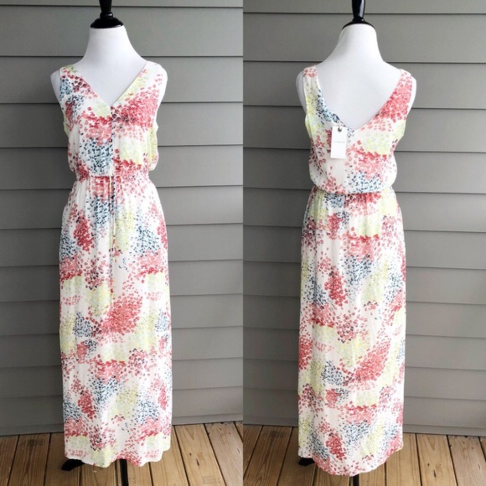 Lucky Brand Floral Peasant Maxi Dress